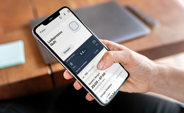 E-Fahrer plant Ladevorgänge mit der myWallbox App