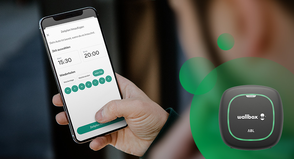 Wallbox app planning charging process
