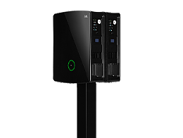 POLE Slim mit 2 Wallboxen eM4 Twin